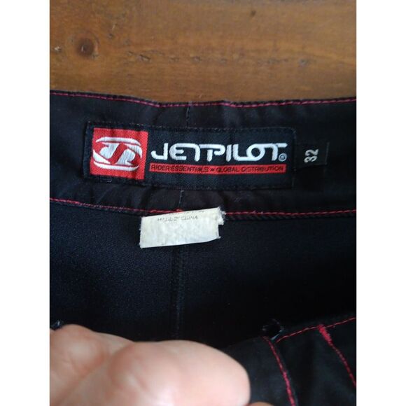 Jet Pilot Board Shorts 32 Black Red Swim Beach Coast Trunk Surf Outdoor Preppy‎ - Picture 3 of 9